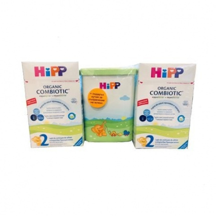 Hipp 2105 Combiotic 2 Адаптирано мляко 2 x 800 гр. с подарък Кутия
