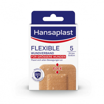 Hansaplast Flexible Еластичен пластир XXL 6x9 cm х5 броя