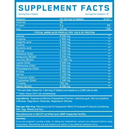 Cryo Beef Amino 8000mg / 300tabs.