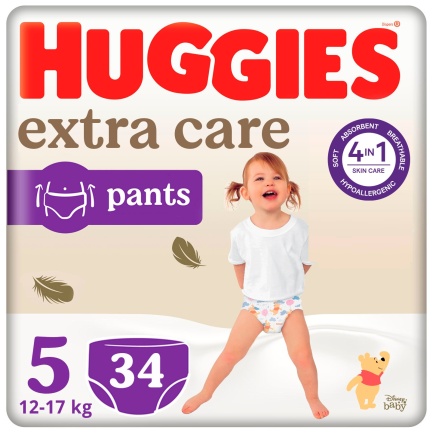 Huggies ExtraCare Гащи 5 (12-17кг) х34 броя