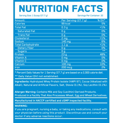 ISO BUILD Protein Isolate Deluxe Chocolate Shake