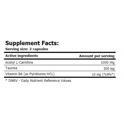 ALC /with Taurin & Vitamine B6/ 120 Caps.