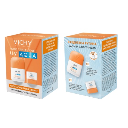 Vichy Soleil SPF50 UV Aqua Флуид 50 ml + SPF50+ Стик за лице и устни 10 g