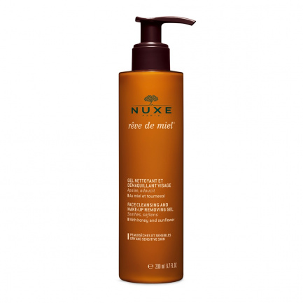Nuxe Reve de Miel Почистващ Дегримиращ Гел за Лице с Мед за Суха и Чувствителна кожа x200мл