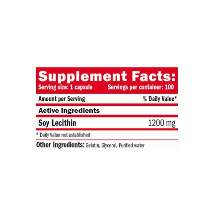 Lecithin 1200mg. / 100 Softgels