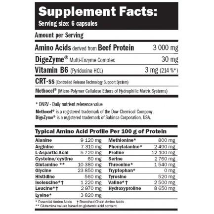 Beef Extra Amino / 198 Caps.