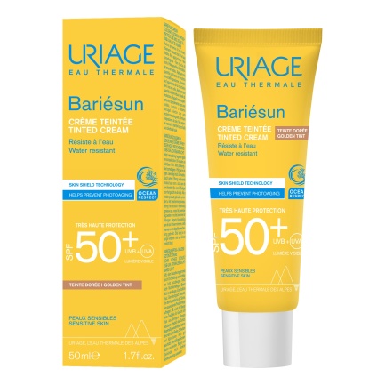 Uriage Bariesun SPF50+ Слънцезащитен тониран крем 50 ml - Златист