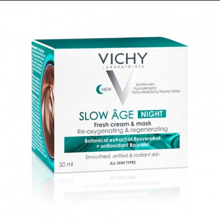 Vichy Slow Age 2 в 1 Нощен крем + маска 50 ml