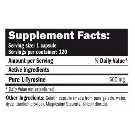 Tyrosine 120 Caps.