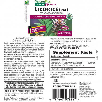 ЖЕНСКО БИЛЕ / LICORICE - Herbal Actives (60 капс)