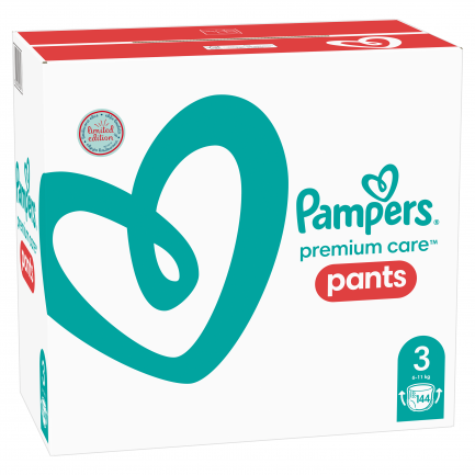 Pampers Premium Care MSB гащи 3 Миди х144 броя