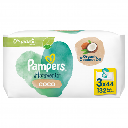 Pampers Harmonie coco мокри кърпи 3х44 броя