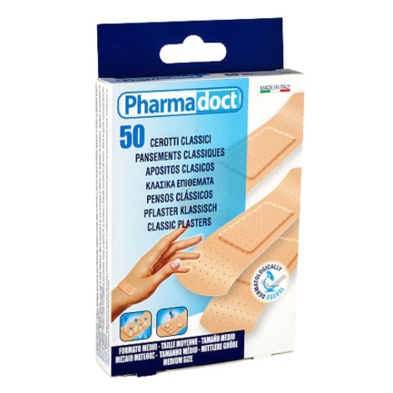 Pharmadoct Класически 7x2 cm Миещ се пластир х50 броя