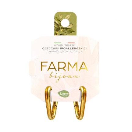 FARMA BIJOUX V-образни златни обици 20 mm 18К CG903