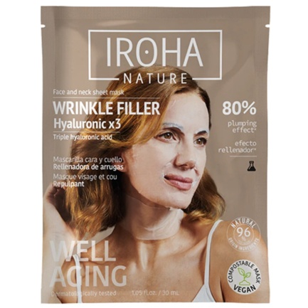 IROHA Nature Дълбоко хидратираща маска за лице и шия с 3 HA х1 брой