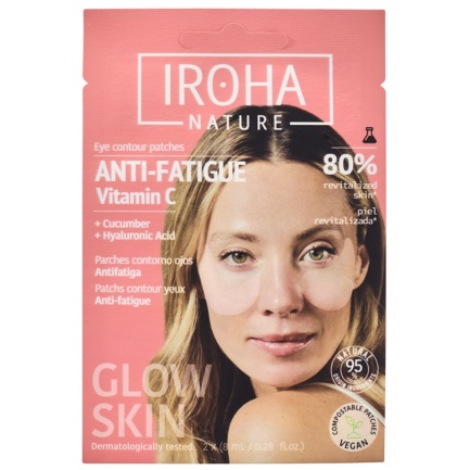 IROHA Nature Пачове за очи с Витамин С от 100 % биоразградима материя х1 чифт
