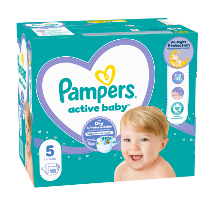 Pampers Active Baby Mega Box пелени 4 Макси х132 броя
