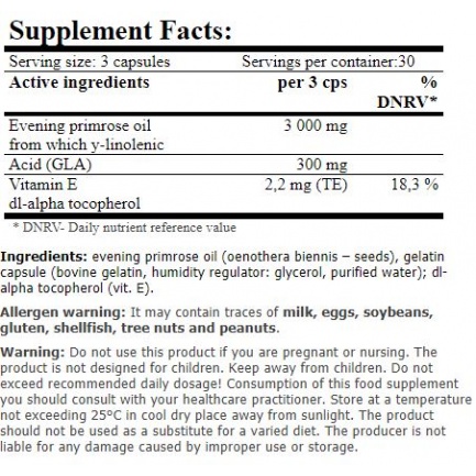 Evening Primrose Oil / 90 Softgels