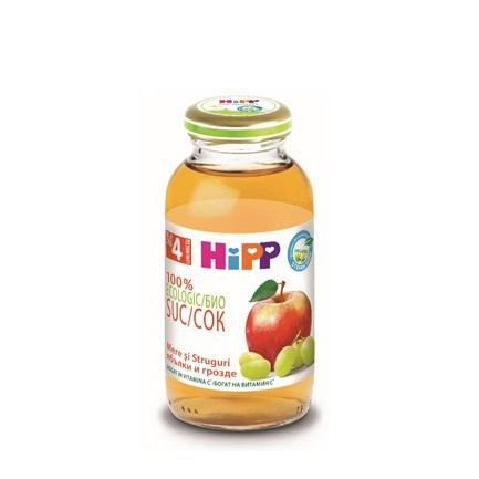 Hipp 8030 Био Сок от ябълка и грозде 200 ml