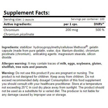 Chromium Picolinate / 100 Caps.