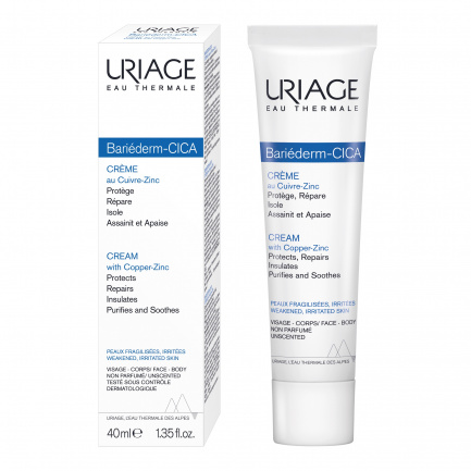 Uriage Bariederm CICA Възстановяващ изолиращ крем с Cu-Zn 40 ml