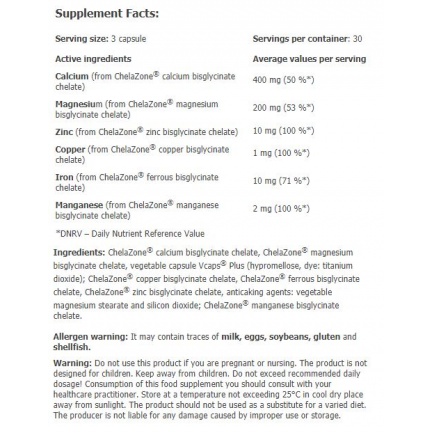 ChelaZone® MultiChel® Complete 6 Bisglycinate Chelate / 90 Vcaps