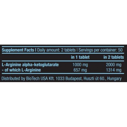 AAKG 1000mg. / 100 Tabs.