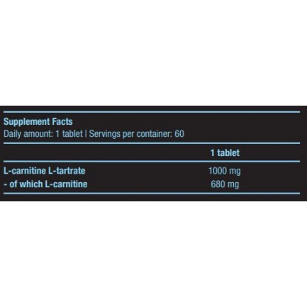 L-Carnitine 1000 mg. / 60 Tabs.