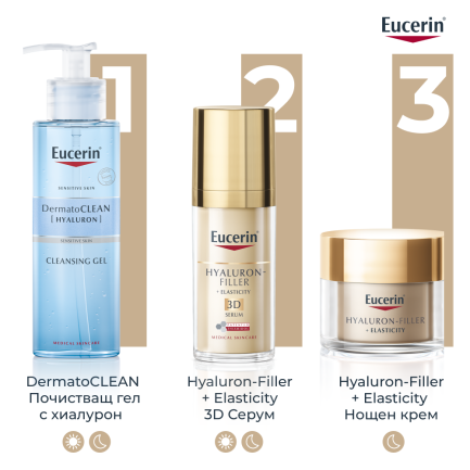 Eucerin Hyaluron-Filler + Elasticity Нощен крем за зряла кожа 50 ml