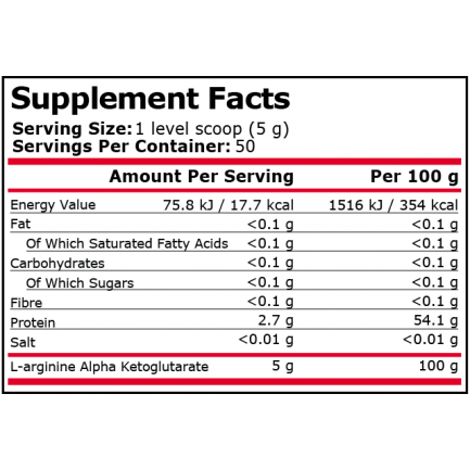 Pure Nutrition - Aakg Powder - 250 Г