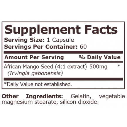 Pure Nutrition - African Mango 500 Mg - 60 Capsules