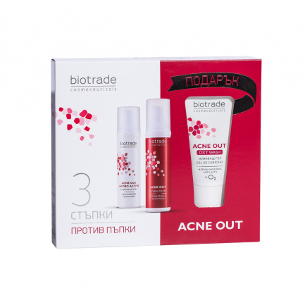 biotrade Acne Out Хидратиращ крем + Активен лосион + Измиващ гел