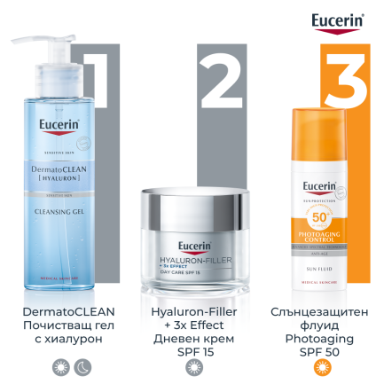 Eucerin Hyaluron-Filler Дневен крем против бръчки за суха кожа SPF15 50 ml