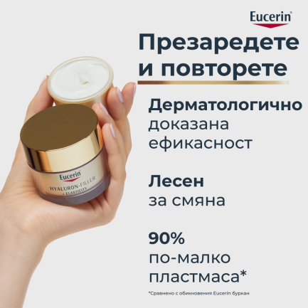 Eucerin Hyaluron-Filler + Elasticity Нощен крем за зряла кожа 50 ml