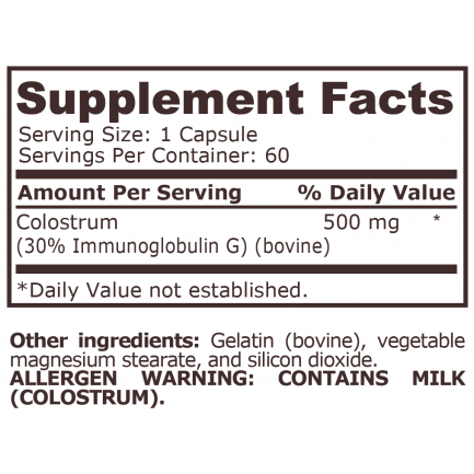 Pure Nutrition - Colostrum - 60 Capsules