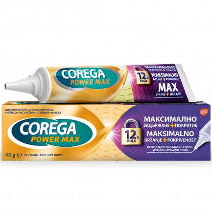 Corega Hold + Seal Фиксиращ крем за зъбни протези 40 g