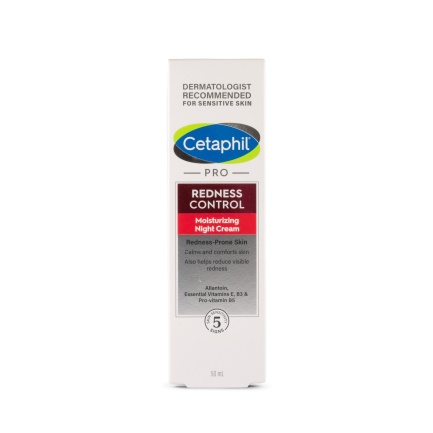 Cetaphil Pro Redness Control Хидратиращ нощен крем за лице за кожа, склонна към зачервявания 50 ml