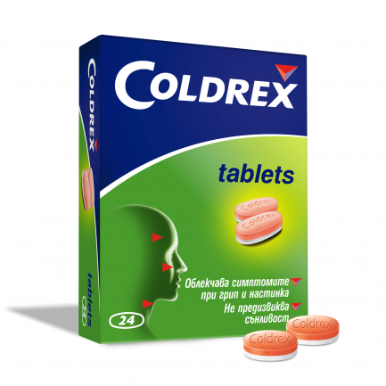 Колдрекс при простуда и грип x24 таблетки