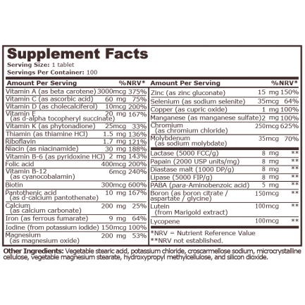 Pure Nutrition - Daily Vitamins - 100 Таблетки