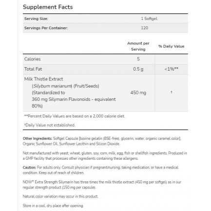 Silymarin Milk Thistle Extract 450 mg