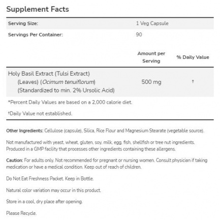 Holy Basil Extract 500 mg