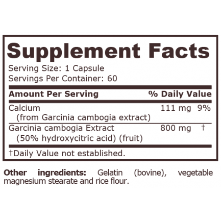 Pure Nutrition - Garcinia Cambogia 800 Mg - 60 Capsules
