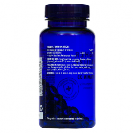 Higher Nature Vitamin D3 500 IU - Витамин Д3 х120 капсули