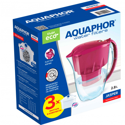 Aquaphor Филтрираща Кана Jasper 2.8 l - Синя MFP + 2 Филтъра