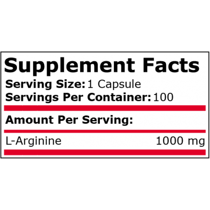 Pure Nutrition - L-Arginine 1000 Mg - 100 Капсули