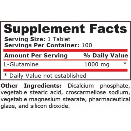 Pure Nutrition - L-Glutamine 1000 Mg - 100 Tablets