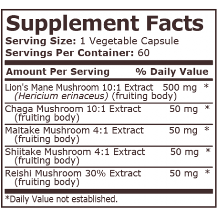 Pure Nutrition - Lion's Mane Complex - 60 Veg Capsules