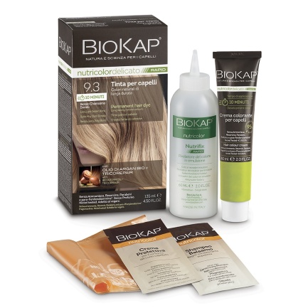 Biokap Nutricolor Delicato Rapid Боя за коса само 10 минути 140 ml - Много светло златно русо - 9.3