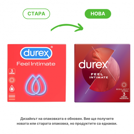 Durex Feel Intimate Презервативи 3бр.