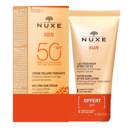 Nuxe Sun SPF50 Слънцезащитен спрей + Деликатен крем за лице SPF50